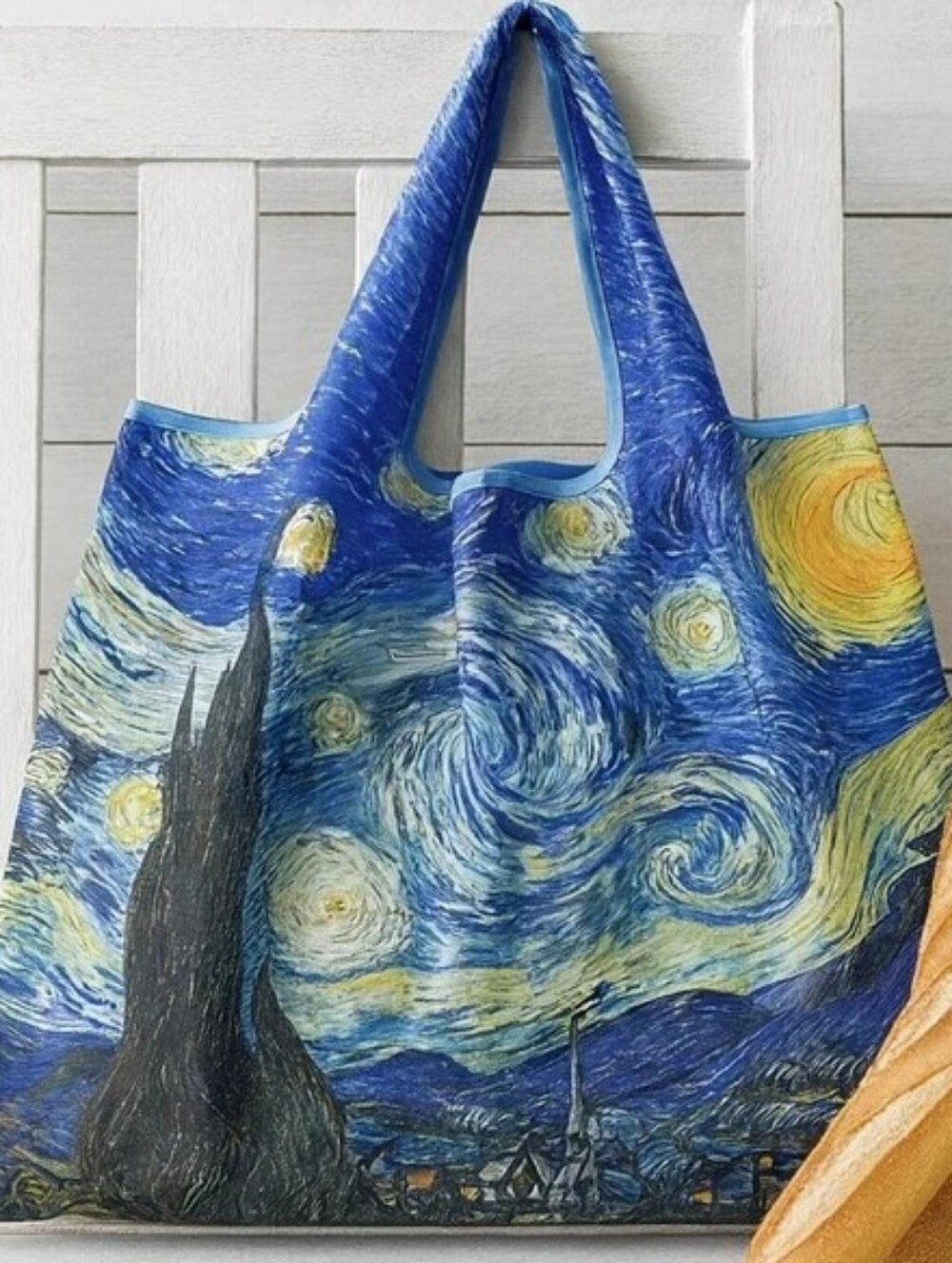 Starry Night Foldable Reusable Tote Bag, Reusable Shopping Bag, New Without Tag